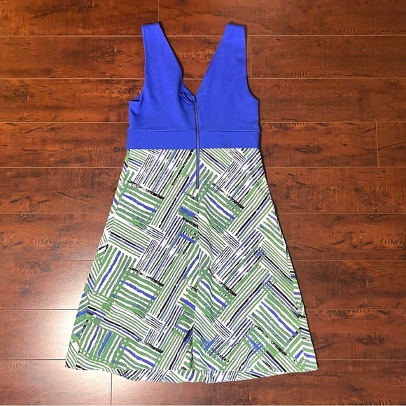 ANTHROPOLOGIE HD In Paris Ardmore A-Line Blue Green Printed Mini Dress 6 NWT - Picture 5 of 13